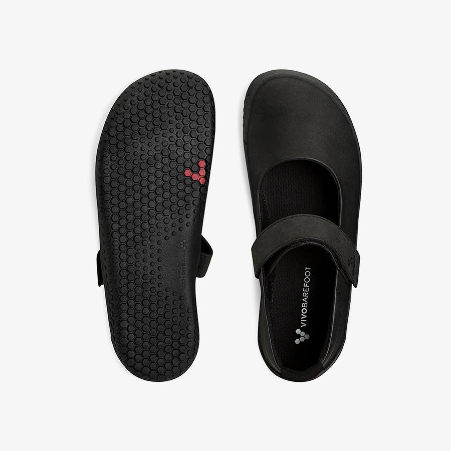 Vivobarefoot Wyn School Junior Fritidssko Børn Sort | Danmark 0232BEXC